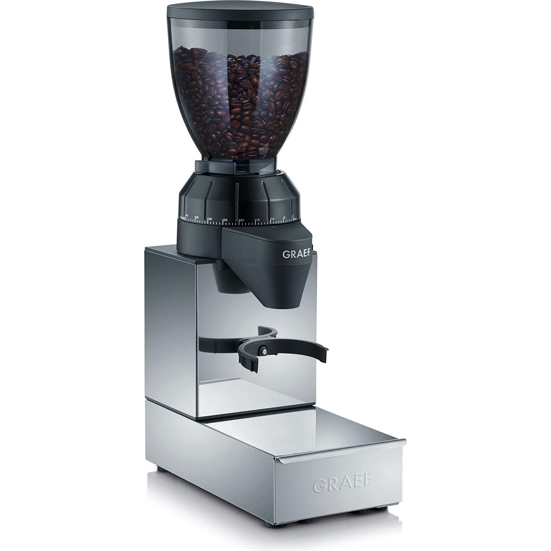 Graef CM850, Kaffeemühle, Schwarz, Silber, Transparent