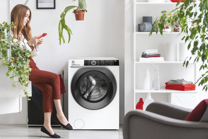 Produktbild Hoover H-WASH 500 HWE 413AMBS/1-S Frontlader-Waschmaschine 13 kg 1400 U/min A Weiss (13 kg, Links)