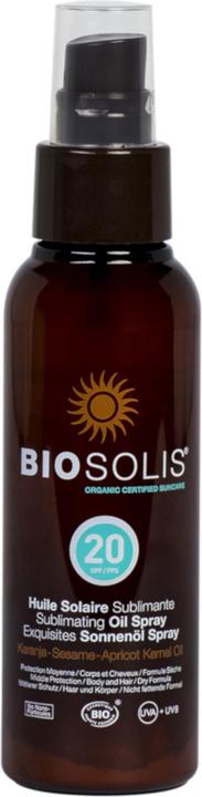 Actual product image Biosolis Sublimating Oil Spray (Suntan cream, SPF 20, 100 ml, 133 g)