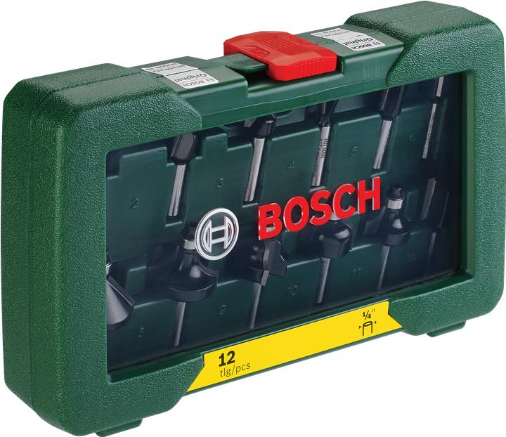 Produktbild Bosch Zubehör HM-Fräser-Set mit 1/4-Zoll Schaft, 12-teilig
