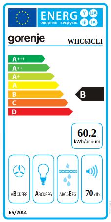 Etichetta energetica Gorenje WHC63CLI (Cappuccio)