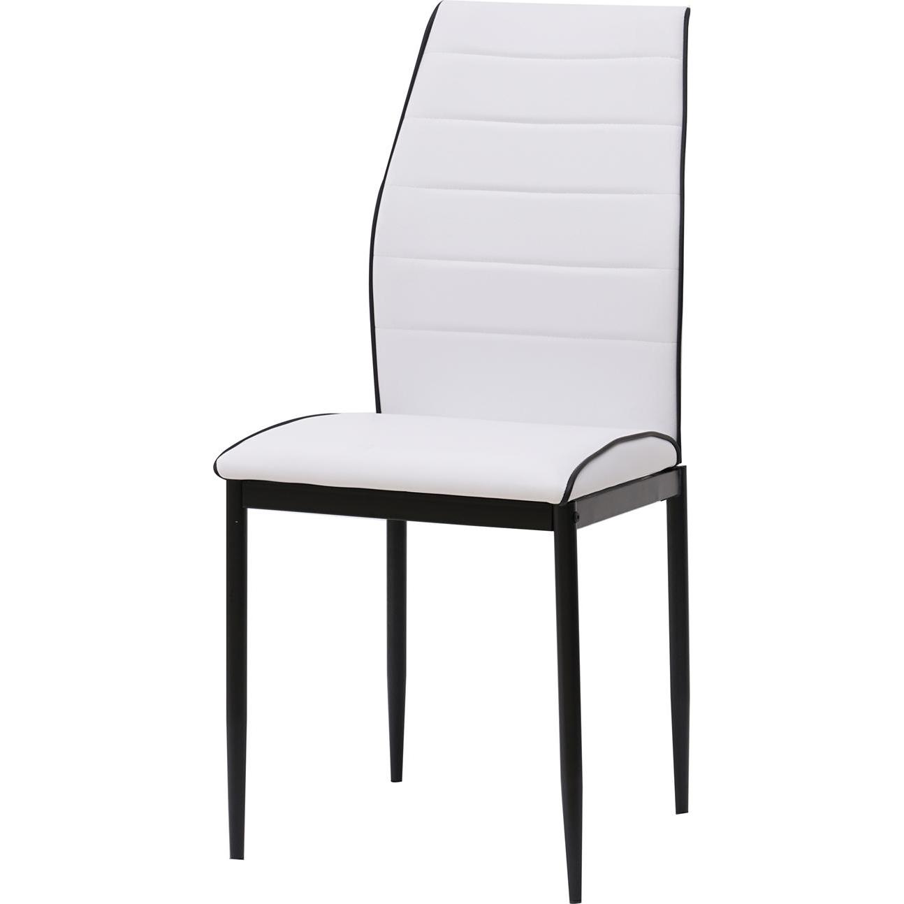 HTI-Living, Stühle, Esszimmerstuhl Madison Kunstleder Weiss 4er-Set