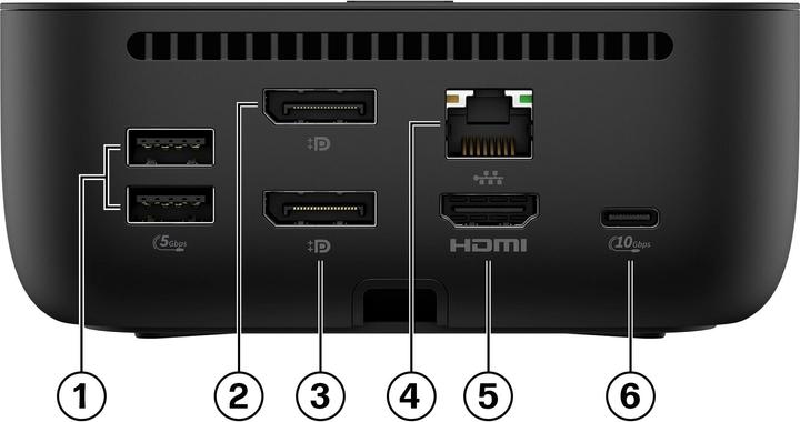 Actual product image HP USB-C 100 W G6 Dockingstation (USB-C, 6 ports)
