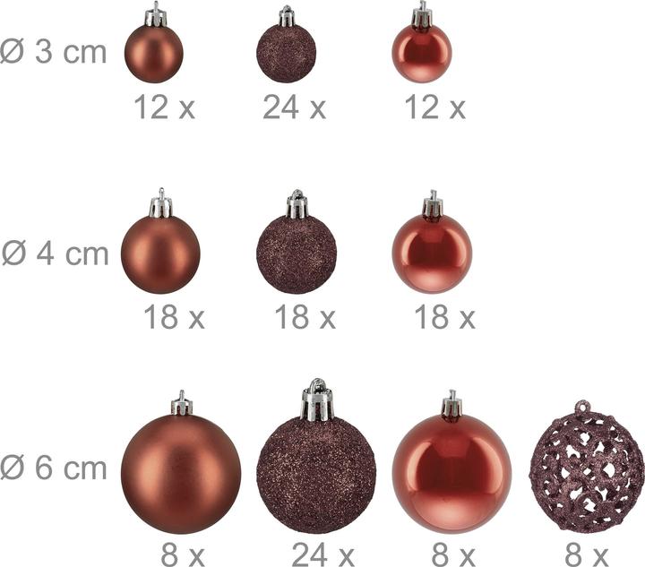 Productafbeelding Relaxdays kerstballen (150 -Part)