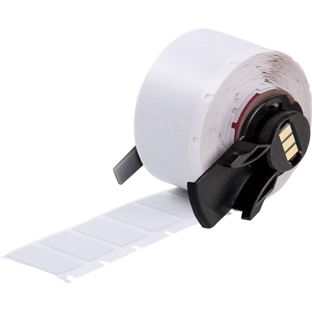 Brady, Rotolo di etichette, M6-17-486, poliestere metallizzato, argento, opaco, 25.40 x 12.70 mm, adesivo extra forte (50 (2.54 cm)