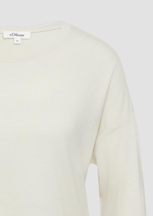 Produktbild S.Oliver T-Shirt Longsleeve mit überschnittenen Schultern und abgerundetem Saum (38)