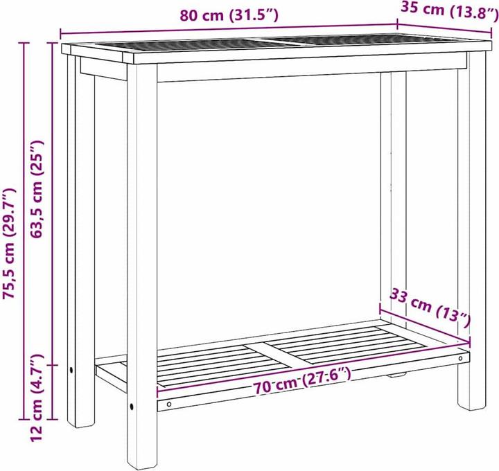 Image du produit vidaXL Teaktisch