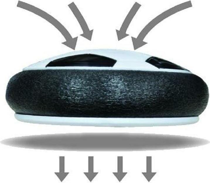 Immagine prodotto Lexibook AeroFoot - Disco da calcio in schiuma Hovercraft illuminato con 2 porte (Multilingue)