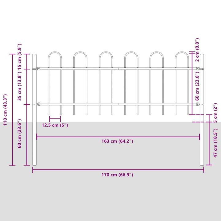Image du produit VidaXL Clôture de jardin blanche