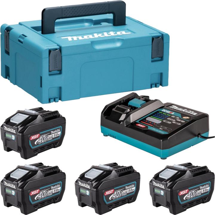 Actual product image Makita Power Source Kit 4x BL 4050 F battery 40 V max. 5.0 Ah XGT + DC 40 RA charger + Makpac (40 V)