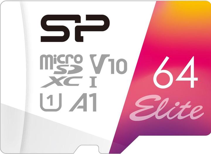 Silicon Power memory card Elite Micro SDXC 64GB UHS-I A1 V10 (64 GB, microSDXC, U1, UHS-I)