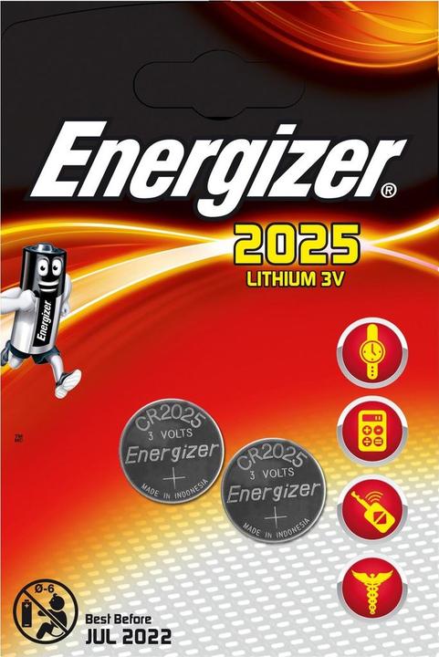 Produktbild Energizer CR2025 Lithium (2 Stk., CR2025, 170 mAh)
