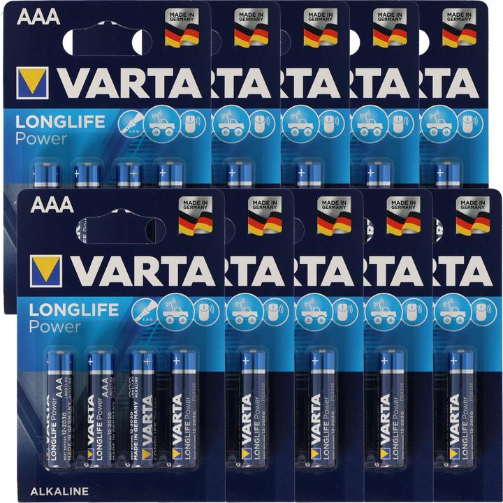 Produktbild Varta Longlife Power Micro AAA Batterien 4903 10x 4er Blisterkarte (4 Stk., AAA)