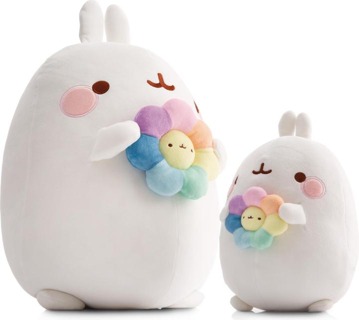 Image du produit NICI Molang mit Regenbogenblume (24 cm)