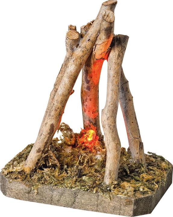 Actual product image VBS LED Campfire, Wood, approx. 8x6x10cm