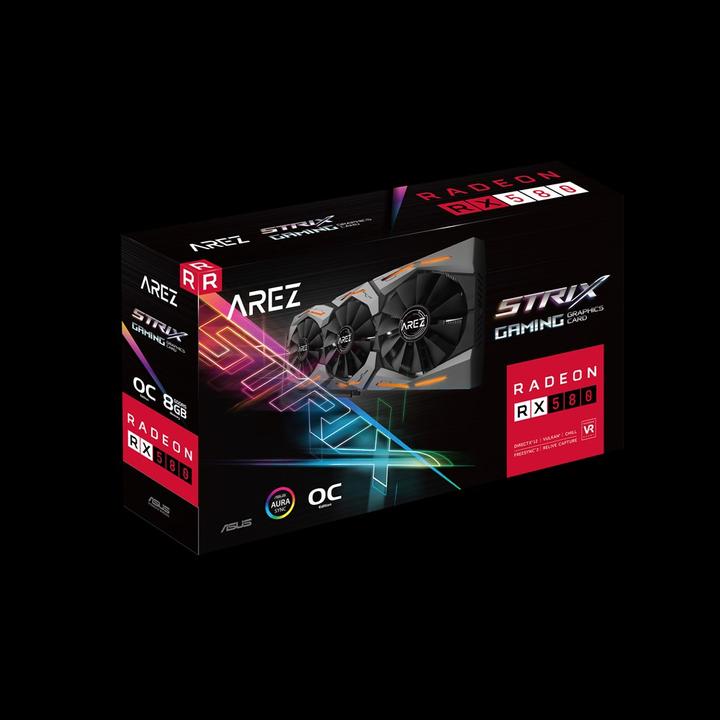 Actual product image ASUS AREZ STRIX Radeon RX 580 OC 8G (8 GB)