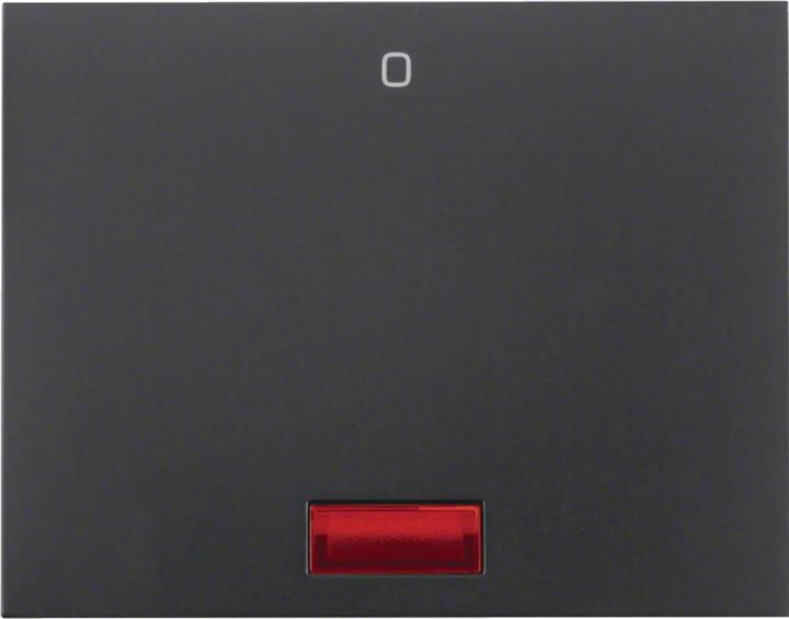 Actual product image Berker 14177106 Rocker with imprint 0 and red dome K1 anthracite matt