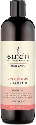 Produktbild Sukin Volumisierendes mit Reisprotein, Ananas, Mango, Papaya und Vitamin E - Vegan (500 ml, Flüssiges Shampoo)