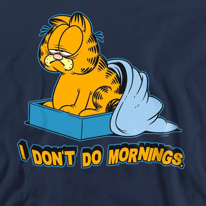 Immagine prodotto Garfield I Don't Do Mornings Felpa Adulto Unisex (M)