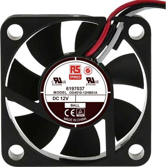 Produktbild RS PRO Lüfter 40x40x10mm 12VDC 1,2W 11,4m³/h (40 mm)