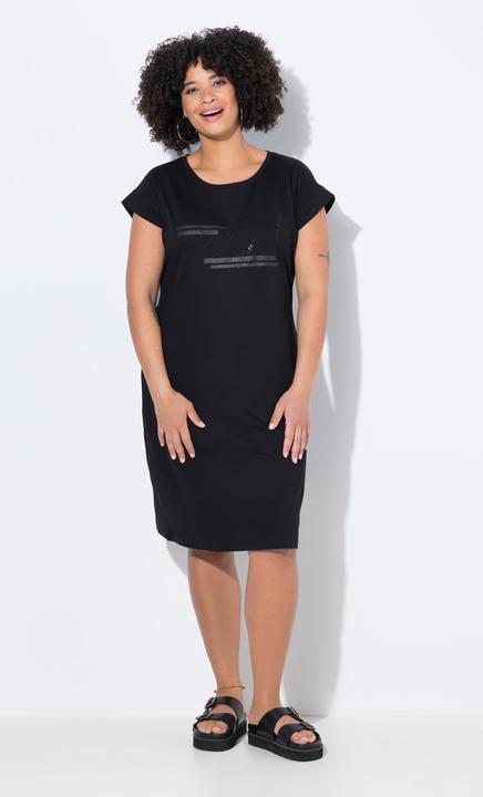 Produktbild Angel of Style Shirtkleid, A-Linie, Jersey, Glitzer-Schriftzug (52)
