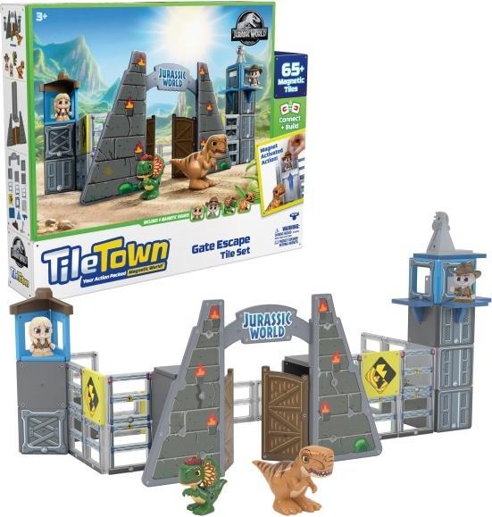 Productafbeelding TileTown Tegelstad - Jurassic world park magnetische bouwset (90307)
