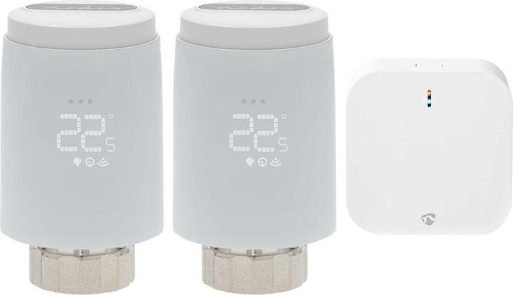 Produktbild Nedis 2er-Set Smartes Heizkörperthermostat inkl. Zigbee-Gateway