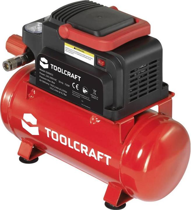 Actual product image Toolcraft Air compressor 6L 230V 8 bar (8 bar, 6 l)