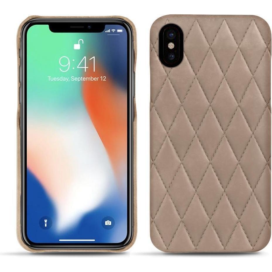 Noreve Lederschutzhülle (Apple iPhone XS Max), Smartphone Hülle, Beige