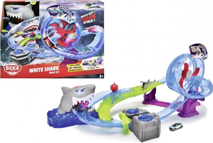 Dickie White Shark Track Set