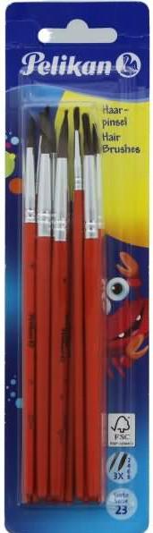 Produktbild Pelikan 720417 - Haar - Pinsel (Sorte: 23) Inhalt je Grösse 3 x 2, 4, 6 und 8 (0.01 mm)