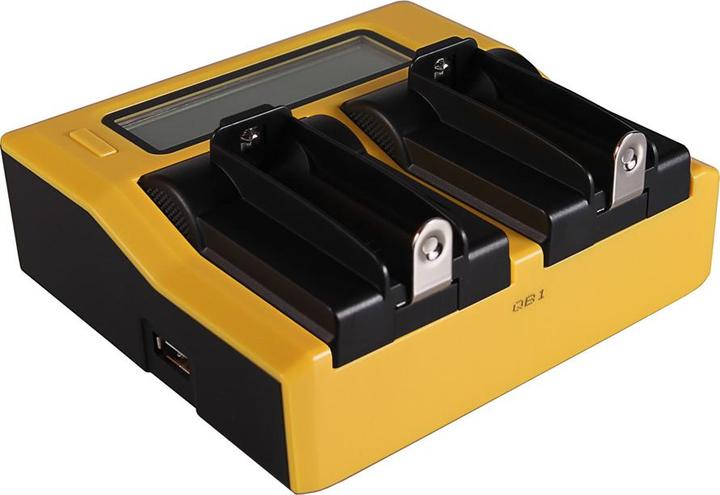 Produktbild Patona Dual LCD USB Ladegerät f. 18650 Zelle ICR18650-26F INR18650F1L NCR18650B US18650VTC5 US18650V (1 Stk., Ladegerät inkl. Akku)