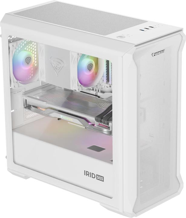 Produktbild Genesis Obudowa Irid 503 Argb Lite Matx Mini Tower Z Oknem Biała (mATX, Mini-ITX)