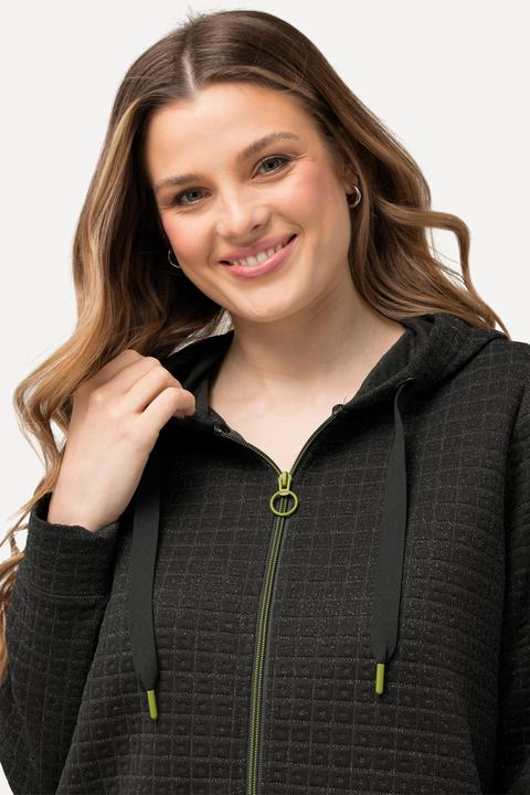 Produktbild Ulla Popken Kapuzenjacke, Metallic-Effekt, Struktur, Langarm (42, 44)