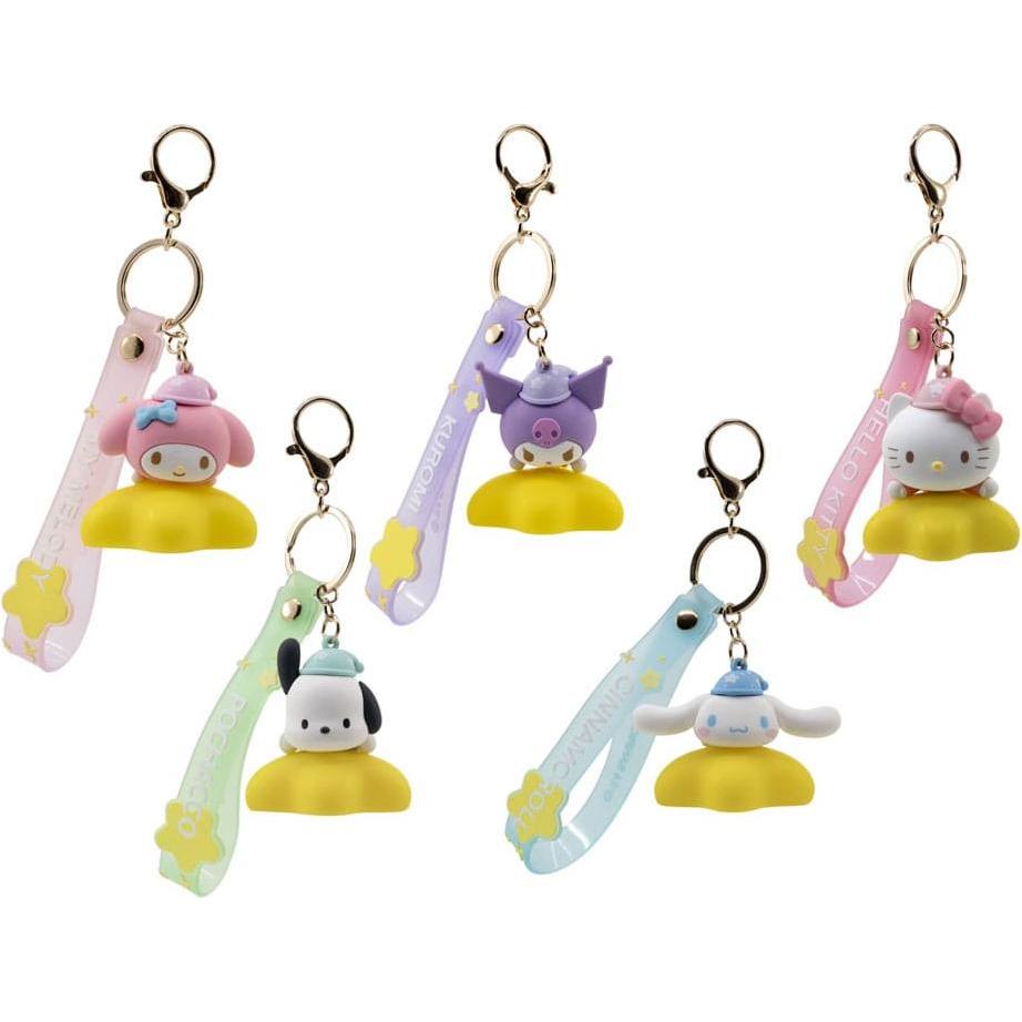 Thumbnail - YuMe, Schlüsselanhänger, Sanrio Light-Up Star Series Schlüsselanhänger Hello Kitty and Friends Display (9), Mehrfarbig