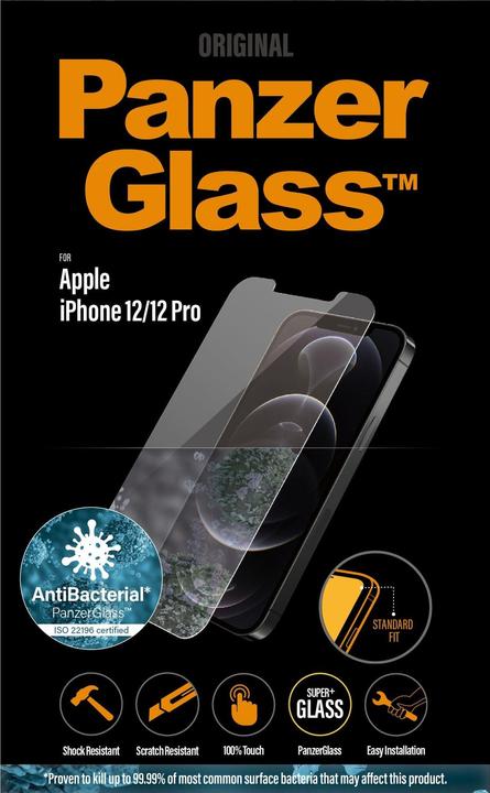 Actual product image PanzerGlass Screen Protector (1 Piece, Apple iPhone 12, Apple iPhone 12 Pro)