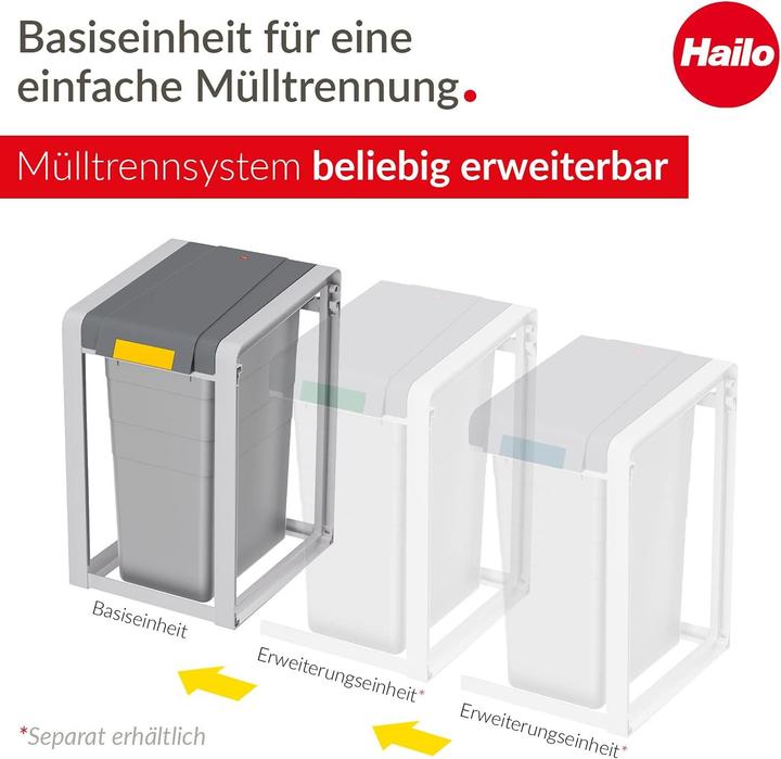 Produktbild Hailo ProfiLine Öko XL (Basiseinheit), Flexibles Mülltrennsystem, 38 ltr (38 l)