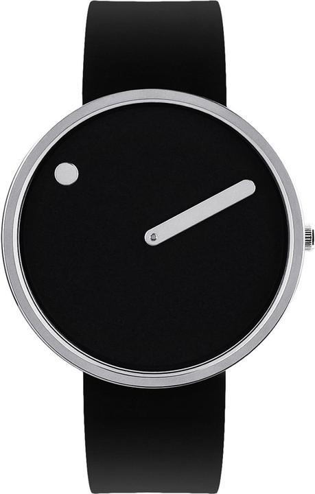 Produktbild Picto 43370-0120S Black Silicone Unisex 40mm 5ATM (Analoguhr, 40 mm)
