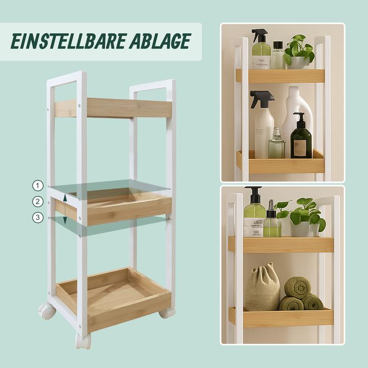 Produktbild Relaxdays Rollwagen (80 x 30 x 20 cm)