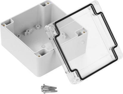 Actual product image RS PRO ABS housing, grey, external dimensions 105 x 105 x 60.1mm, IP67 (Housing)