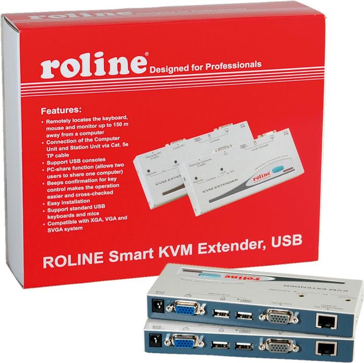 Immagine prodotto Roline Estensione KVM intelligente via RJ-45, VGA, USB