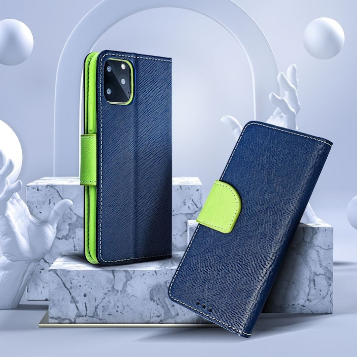 Produktbild Fancy Book Book case OEM case for SAMSUNG S24 ULTRA navy / lime (Samsung Galaxy S24 Ultra)