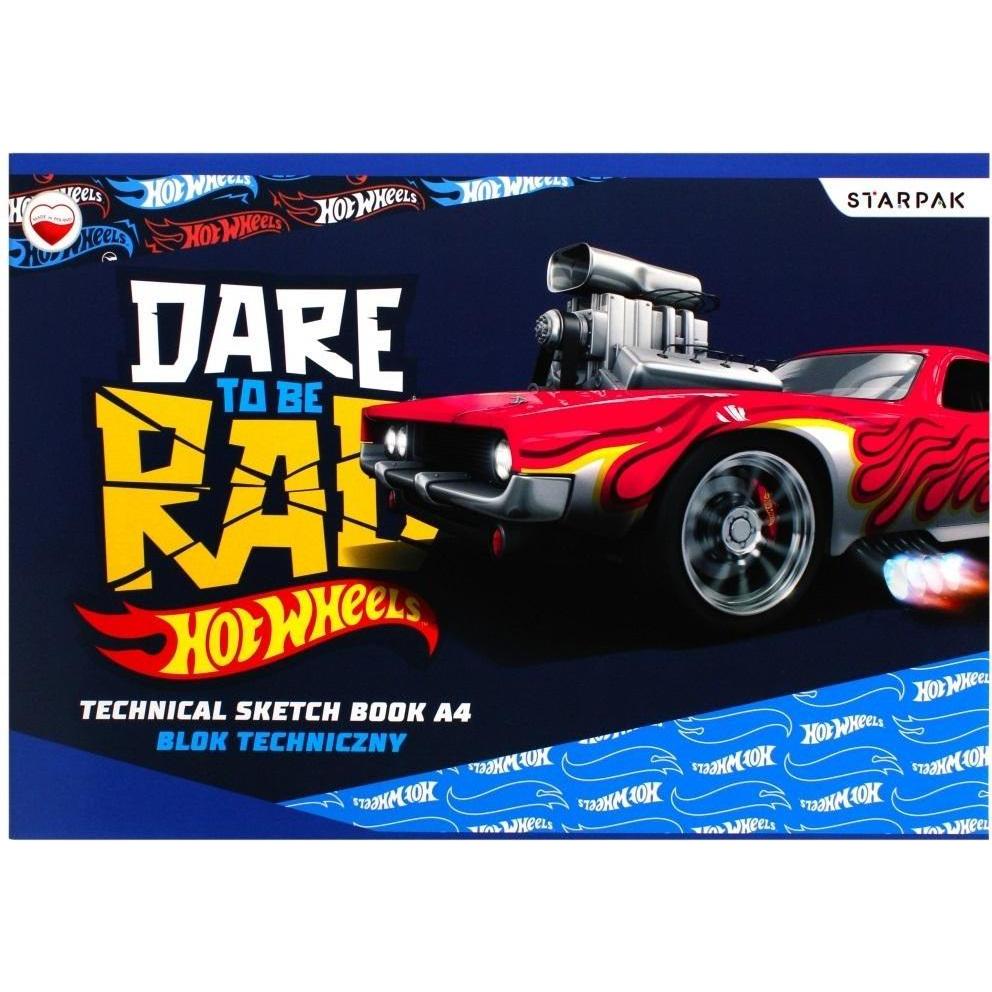 Teka, Quaderni + Bloc notes, Technischer Block A4/10K weiss Hot Wheels (20 Stück) (A4)