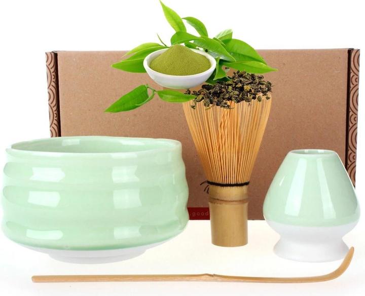 Produktbild Calimatcha Matcha Grün Tee Set Chairo inkl. Matcha Besen Geschenk