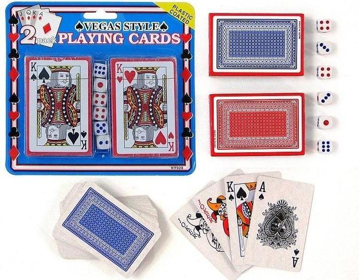 Immagine prodotto Adar Spielkarten 2 Decks + Würfel