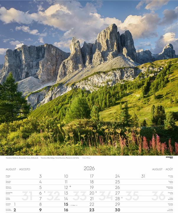 Actual product image WeltnaturerbeDolomitenKalender2026