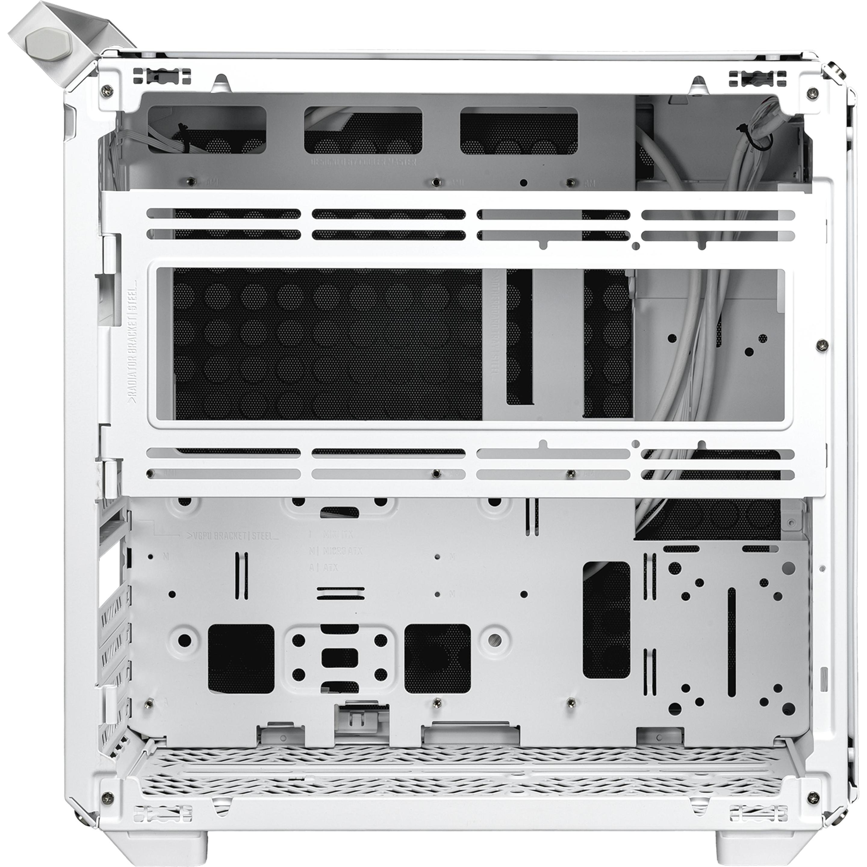 Thumbnail - Cooler Master Qube 500 Flatpack White (mATX, ITX, ATX, E-ATX), PC Gehäuse, Weiss