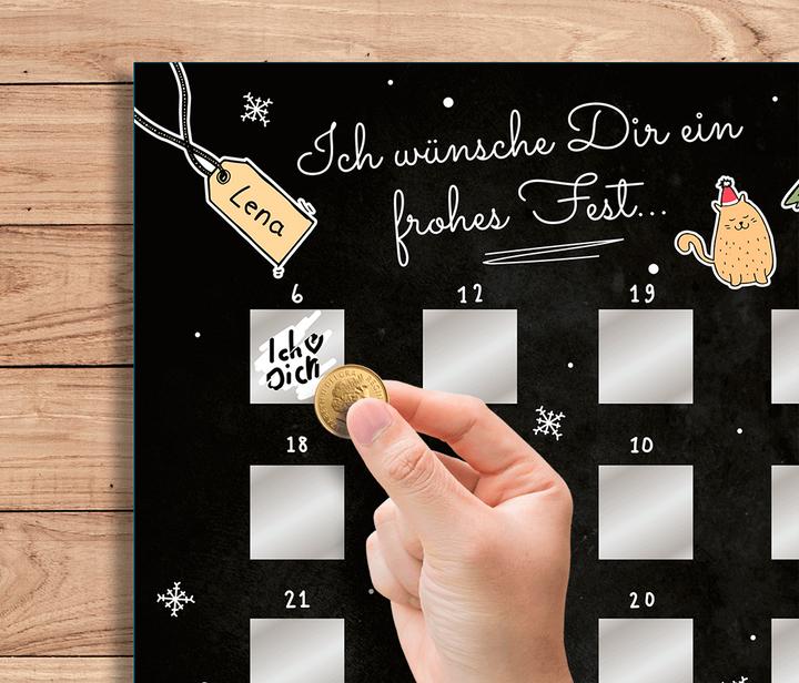 Produktbild Out of the blue DIY Adventskalender Kratzpapier zum aufrubbeln