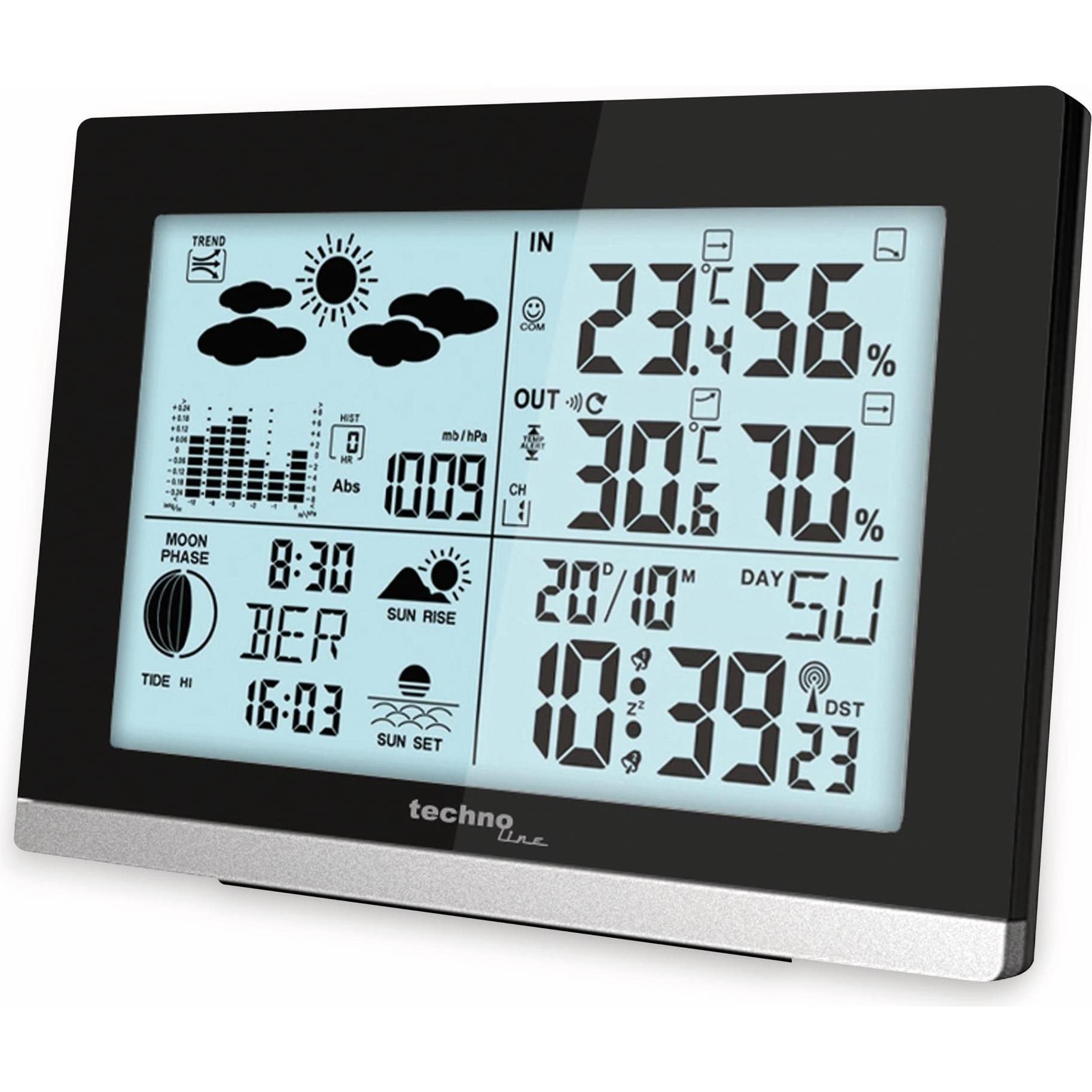 Thumbnail - Technoline WS6762, Wetterstation, Schwarz, Weiss