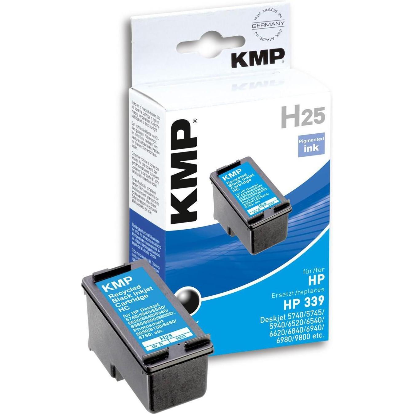 KMP, Druckerpatrone, H25 Tintenpatrone kompatibel mit HP C 8767 E (BK)